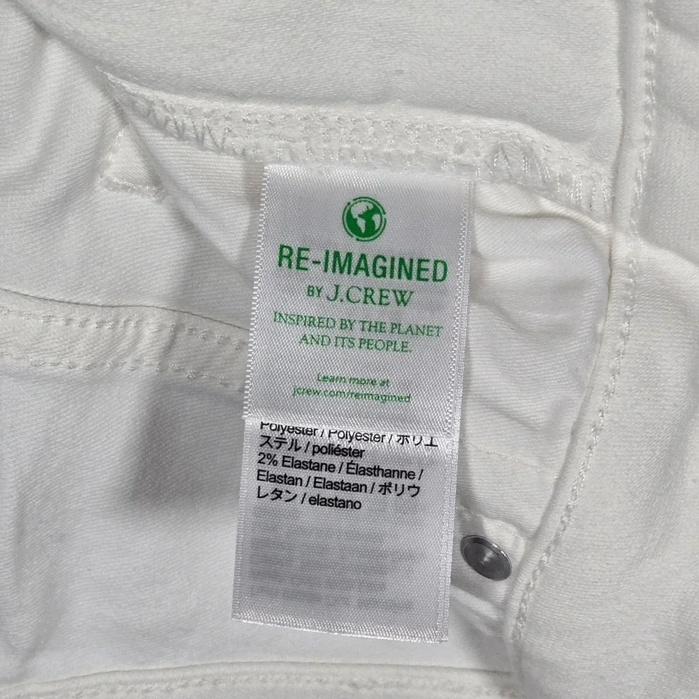 J. Crew Curvy Vintage Slim Straight Jeans White Size 27‎ Style BP494